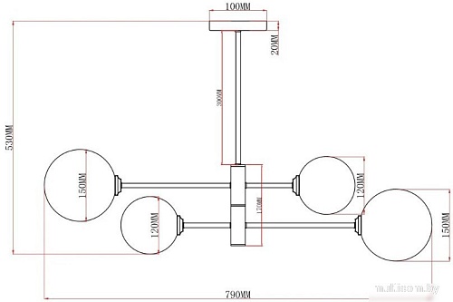 Подвесная люстра Moderli Molecule V10837-4P