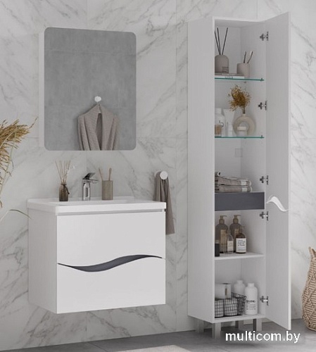 Volna Тумба под умывальник Grey 80.2Y Миранда (подвесная)