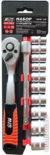 Набор торцевых головок AVS NG38-12P (12 предметов)