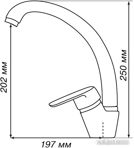Смеситель Акватон Нимо 1AX002FCXX210 (графит)