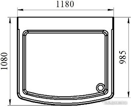 Душевой поддон Radomir Диана 108x118 1-11-2-0-0-060