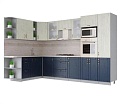 Готовая кухня Интерлиния Мила Крафт 1.88x3.2 левая (дуб королевский/дуб снежный)
