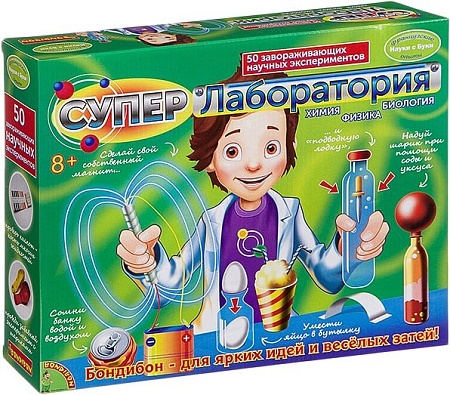 Набор для опытов Bondibon Науки с Буки Супер лаборатория. 50 Экспериментов ВВ2711