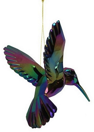 Елочная игрушка Gisela Graham Limited Atlantis. Колибри темный 12963-1