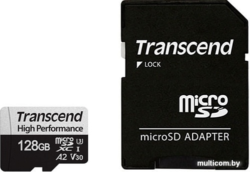 Карта памяти Transcend microSDXC 330S 128GB (с адаптером)