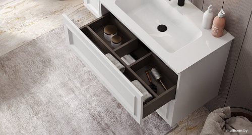 Belux Тумба под умывальник София НП 85-02 (1, белый глянцевый)