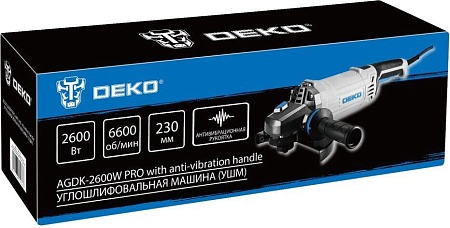 Угловая шлифмашина Deko AGDK-2600W PRO 084-1083