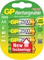 Аккумуляторы GP AA 2500mAh 4 шт. (250AAHC)