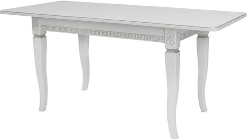 Обеденный стол Leset Дакота 1Р (белый/патина серебро)