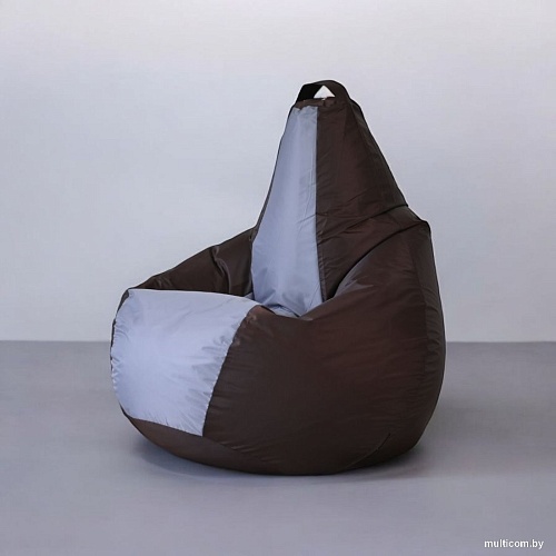 Кресло-мешок Mio Tesoro Груша Kombo XXL GF-130x85-SHS (шоколад/серебристый)