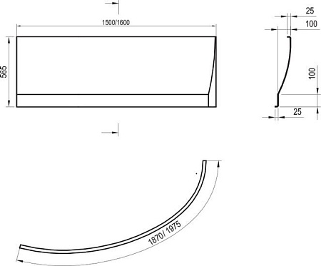 Экран под ванну Ravak A Avocado 160L CZQ1000A00