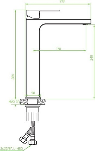 Смеситель Laveo Kvadrato BLQ 72ND