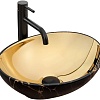 Умывальник Rea Sofia in Gold marble black U8011