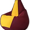 Кресло-мешок Mio Tesoro Груша Kombo XXL GF-130x85-BZH (бордовый/желтый)