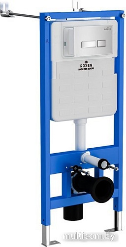 Унитаз подвесной Roxen Cube Bidet One Rimless 6 в 1 StounFix Slim 640526 (белое стекло)