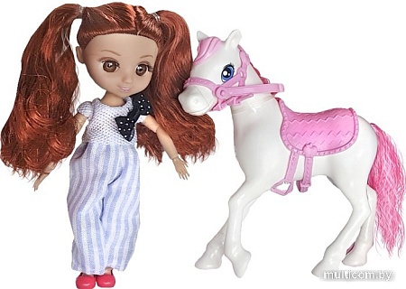 Кукла Qunxing Toys Мия с лошадью 58003