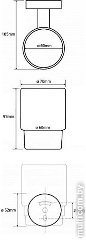 Стакан для зубной щетки и пасты Bemeta Trend-i 104110018F
