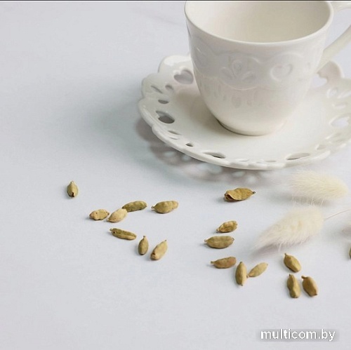 Чашка с блюдцем AksHome Delicate Love (220 мл, белый)