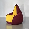 Кресло-мешок Mio Tesoro Груша Kombo XXL GF-130x85-BZH (бордовый/желтый)