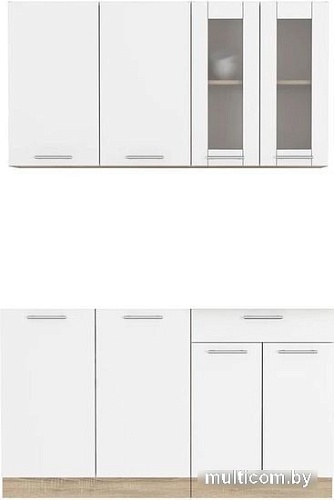 Интерлиния Мила 14 без столешницы (белый платинум)