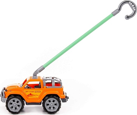 Игрушка-каталка Полесье Легионер с ручкой 63936 (оранжевый)