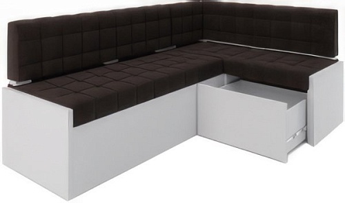 Угловой диван Мебель-АРС Ганновер правый 178x82x103 (кордрой коричневый)