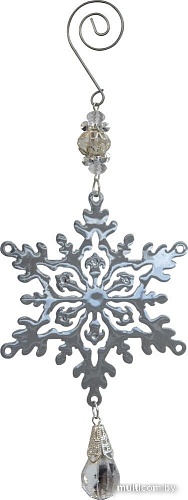 Елочная игрушка Волшебная страна Снежинка R100951 (серебристый)