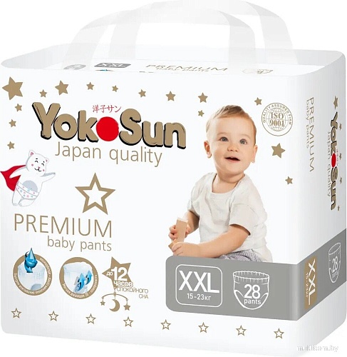 Трусики-подгузники YokoSun Premium XXL 15-23 кг (28 шт)