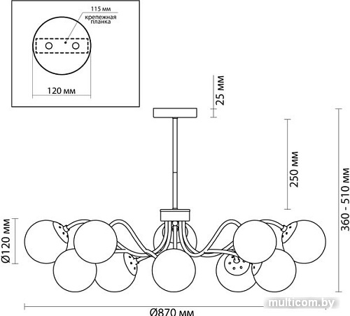Люстра средней высоты Lumion Candice 4554/10C