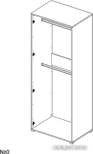Шкаф распашной Горизонт 900 2х ств (дуб сонома/дуб сонома)