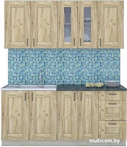 Кухня Интерлиния Мила Хольц 17 (дуб золотой)