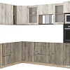 Готовая кухня Интерлиния Мила 1.88x2.8 левая без столешницы (дуб белый/дуб серый)