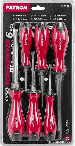 Набор отверток Patron P-7006 (6 предметов)
