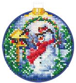 Набор для вышивания Сделай своими руками Новогодние шары. Снеговик Н-25С