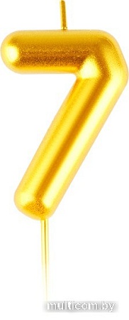 Свеча для торта Meshu Цифра 7 MS_59334 (золото)