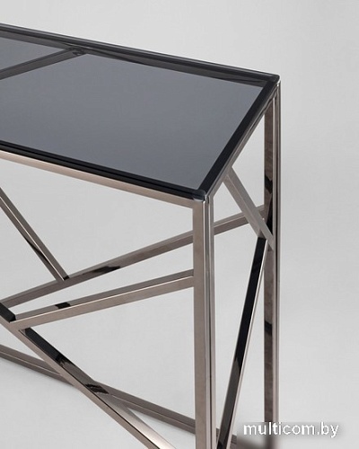 Консольный стол Stool Group Арт Деко 115x30 ECST-015-BG-SK (стекло Smoke/сталь темный хром)