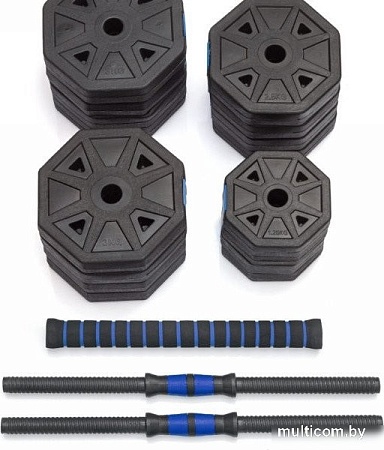 Набор гантелей с грифом для штанги VictoryFit VF-DН400 2x20 кг