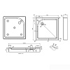 Душевой поддон Azario P19 L/R (P199) 90x90