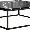 Журнальный столик LoftyHome Годмар Квадро 1627721 (мрамор сноу/черный)