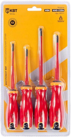 Набор отверток КВТ Слим НИО-2204 (4 предмета)