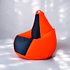 Кресло-мешок Mio Tesoro Груша Kombo XXL GF-130x85-OG (оранжевый/графит)