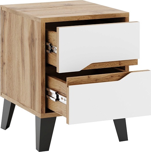 Тумба ЭлиГард Eyva 2S (дуб вотан/белый)