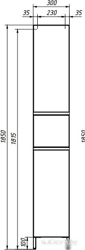 Belux Шкаф-пенал Минск П 30-01 (1, белый глянцевый)