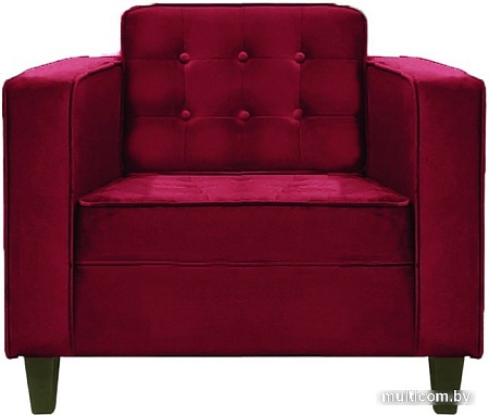 Интерьерное кресло Brioli Вилли (велюр, B48 вишневый/темные ножки)
