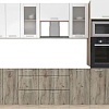 Готовая кухня Интерлиния Мила 2.6 ВТ без столешницы (белый платинум/дуб серый)