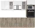 Готовая кухня Интерлиния Мила 2.6 ВТ без столешницы (белый платинум/дуб серый)