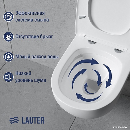 Унитаз подвесной Lauter Sulzdorf (белый с микролифтом)