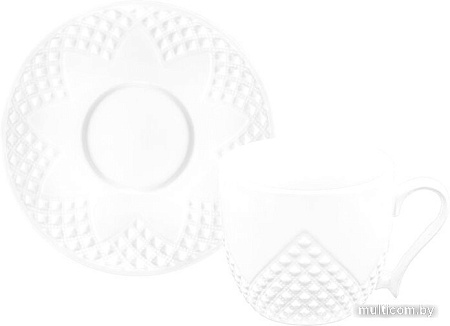 Чашка с блюдцем Elan Gallery Ромбики 540503