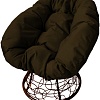 Кресло M-Group Пончик 12320205 (коричневый ротанг/коричневая подушка)