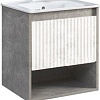 Belux Тумба под умывальник Долли НП 50-01 (23, белый глянцевый/бетон чикаго)